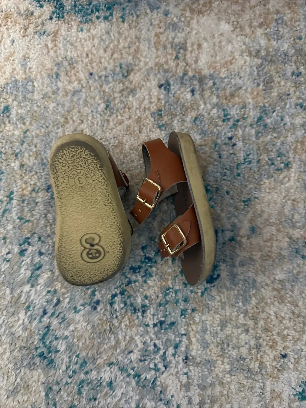 Salt Water Sandals by Hoy Brown Double-Buckle Kids Sandals